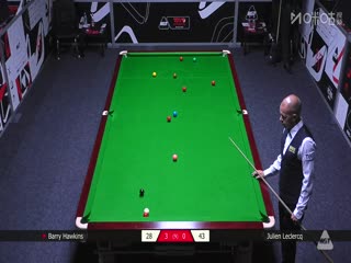 2025斯诺克武汉公开赛资格赛 巴里·霍金斯5-1朱利安·勒克莱尔 20250624