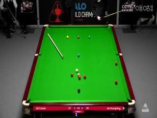 24-25赛季斯诺克世锦赛资格赛Day10 贺国强3-6阿里·卡特（第一阶段） 20250417