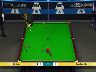 斯诺克威尔士公开赛16进8 瑞恩·戴1-4阿里·卡特  20250214