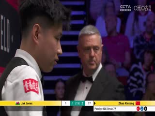 24-25赛季斯诺克世锦赛第一轮 杰克·琼斯2-7赵心童（第一阶段） 20250421