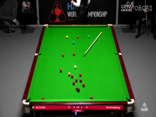 24-25赛季斯诺克世锦赛资格赛Day10 贺国强5-10阿里·卡特（第二阶段） 20250417