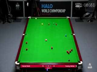 斯诺克世锦赛资格赛96进64 丹尼尔·威尔斯9-6黄佳浩（第二阶段） 20250410