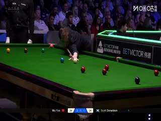 2025斯诺克北爱尔兰公开赛64进32 吴宜泽4-3斯科特·唐纳森 20251019