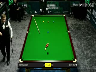 2025斯诺克沙特大师赛第二轮（112进80） 本·默滕斯4-3罗斯·缪尔 20250809