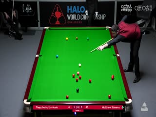 24-25赛季斯诺克世锦赛资格赛第三轮 塔猜亚·乌努3-6马修·史蒂文斯（第一阶段） 20250414