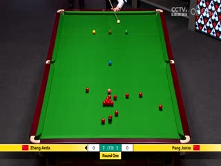 24-25赛季斯诺克世锦赛第一轮 张安达7-10庞俊旭（第二阶段） 20250423